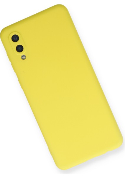 Samsung Galaxy A02 Kılıf Nano Içi Kadife Silikon - Sarı modelleri