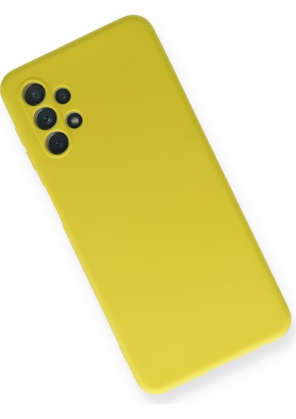 Samsung Galaxy A32 5g Kılıf Nano Içi Kadife Silikon - Sarı modelleri