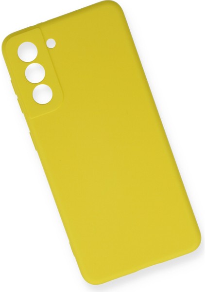 Samsung Galaxy S21 Fe Kılıf Nano Içi Kadife Silikon - Sarı