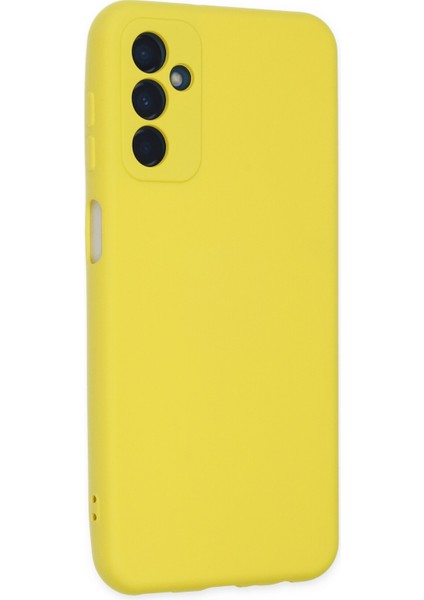 Samsung Galaxy M23 Kılıf Nano Içi Kadife Silikon - Sarı modelleri