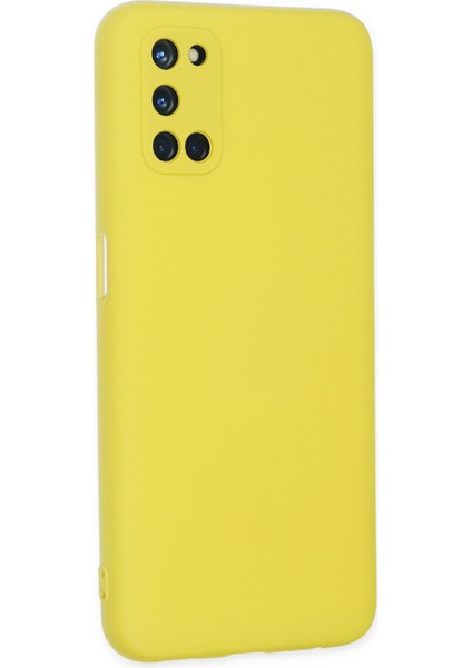 Oppo A72 Kılıf Nano Içi Kadife Silikon - Sarı modelleri