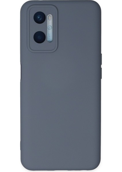 Oppo A96 Kılıf Nano Içi Kadife Silikon - Gri