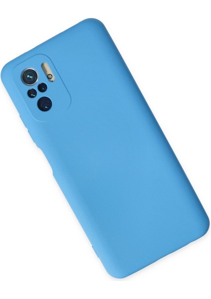 Xiaomi Poco M5S Kılıf Nano Içi Kadife Silikon - Mavi modelleri