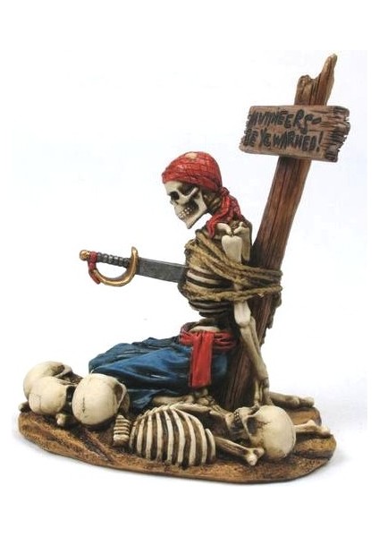 Kuru Kafa Ölmüş Korsan Figürü 14CM