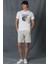 Zegler Spor Erkek Chino Şort Slim Fit Mavi 4