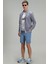Zegler Spor Erkek Chino Şort Slim Fit Mavi 1