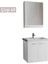 Çizgi 60 cm Beyaz Mdf Banyo Dolabı Takımı 2