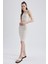 Bodycon Basic Halter Yaka Pamuklu Midi Askılı Elbise U8106AZ23SM 6