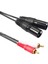 2 Xlr Erkek Fişi 2 x Fono Fonos Rca Fiş Kablo Adaptör (Yurt Dışından) 4