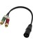 2 x Fono Rca Tapa Adaptörü Ayırıcı Kablo Kablosu 30 Cm'ye 2x Xlr Adaptör Fişi (Yurt Dışından) 3