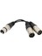 2x Audio Mic Kablosu Yama Kablosu- Xlr 1x Dişi Ila Xlr 2x Erkek Mikrofon Kablosu (Yurt Dışından) 1