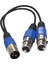 2x 3 Pimli Xlr Fişine Çift 2 Fe Y Ayırıcı Mikrofon Adaptör (Yurt Dışından) 3
