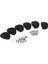 6x Folk Electric Guitar Siyah Makine Başlıkları Ayarlanma Takım Düğmeleri Knobs Tutma (Yurt Dışından) 2