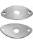 2x2 Parça Metal Oval Kavisli Jak Plakası Elektro Gitar Bas Parçaları Gümüş 2 Adet (Yurt Dışından) 2