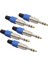 Mikrofon Elektro Gitar Parçaları Için 5x Alaşım 6.35MM Fiş Stereo Adaptörleri (Yurt Dışından) 1