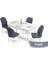 Concept Mun Serisi, 80X132 Açılabilir Mdf Beyaz Mutfak Masası Takımı, 4 Sandalye 1