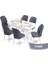 Concept Mun Serisi 80X132 Açılabilir Mdf Beyaz Mutfak Masası Takımı 6 Sandalye 1