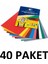 40 Paket Karışık Renkli Elişi Kağıdı A4 10LU 1