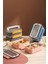 Bento Lunch Box Ofis-Okul Için Yeni Nesil Sefer Tası Çift Kat 4 Bölme Paslanmaz Çelik F494 4