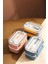 Bento Lunch Box Ofis-Okul Için Yeni Nesil Sefer Tası Çift Kat 4 Bölme Paslanmaz Çelik F494 5