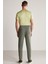 Bağcıklı Haki Slim Fit Triko Pantolon 5