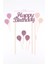 Lila Happy Birthday Balon Pasta Süsü 5