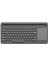 Klavye+Touchpad Siyah Bluetooth Ultra Ince Şarjlı Mac Win Android Ios Uyumlu Tablet Standlı Kablosuz 1