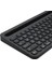 Klavye+Touchpad Siyah Bluetooth Ultra Ince Şarjlı Mac Win Android Ios Uyumlu Tablet Standlı Kablosuz 4