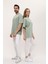 Kadın Erkek Çağla Yeşili Oversize Bol Kalıp Basic T-Shirt 2