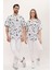 Kadın Erkek Siyah Beyaz Desenli Oversize Bol Kalıp Basic T-Shirt 2