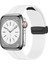 Apple Watch Seri 2/3/4/5/6/7/8/se Uyumlu Magnetik Silikon Kordon Metal Tokalı Mıknatıslı Spor Bileklik 1