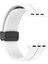 Apple Watch Seri 2/3/4/5/6/7/8/se Uyumlu Magnetik Silikon Kordon Metal Tokalı Mıknatıslı Spor Bileklik 3