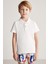 Beyaz Havlu Kumaş Polo Yaka Çocuk T-Shirt 2