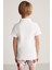Beyaz Havlu Kumaş Polo Yaka Çocuk T-Shirt 5
