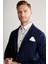 Lacivert Giza Pamuk Triko Blazer Ceket 2