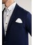 Lacivert Giza Pamuk Triko Blazer Ceket 5