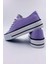 Skywalk Keten Lila Yüksek Taban Sneaker Spor Ayakkabı 3