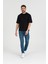 Bisiklet Yaka T-Shirt Siyah Oversize 1