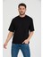 Bisiklet Yaka T-Shirt Siyah Oversize 4