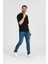 Bisiklet Yaka T-Shirt Siyah Oversize 5