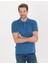 Erkek Koyu Mavi Slim Fit Polo Yaka Merserize Tişört 50262665-VR032 1
