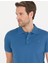 Erkek Koyu Mavi Slim Fit Polo Yaka Merserize Tişört 50262665-VR032 2