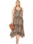 Butik Küçük Leopar Desen Askılı V Yaka Uzun Elbise 5