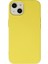 iPhone 14 Plus Kılıf Nano Içi Kadife Silikon - Sarı 1