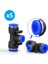Pnömatik Te Nipel 8 mm Paket 5 Adet 1