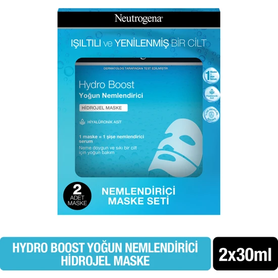 Neutrogena Hydro Boost Yoğun Nemlendirici Hidrojel Maske, 30 ml x 2