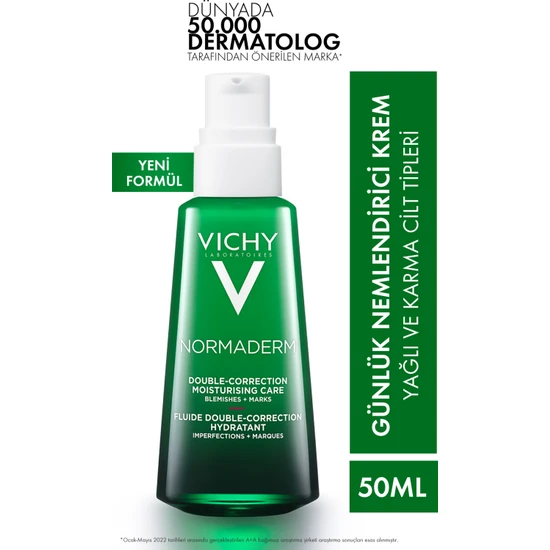 Vichy Normaderm Phytosolution Cilt Kusuru Kaşıtı Bakım Kremi, Yağlı ve Karma Ciltler 50 Ml