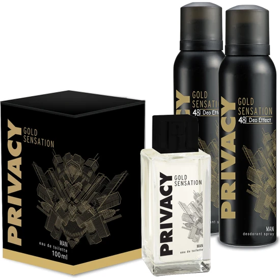 Privacy Gold Man Edt Parfüm 100ML & Deodorant 2X150ML