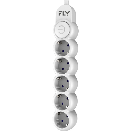 FLY FLY-3394-01 Termal Akım Korumalı 5'li Priz 2m 2.1A Uzatma Kablosu