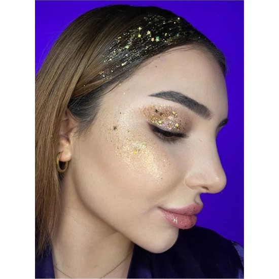 Mov Jel Formlu Parlak Glitter Face Makeup & Body & Hair No3 Fiyatı